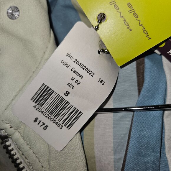 Danier White Genuine Leather Moto Jacket - Size P (Petite/Small) - Picture 15 of 16